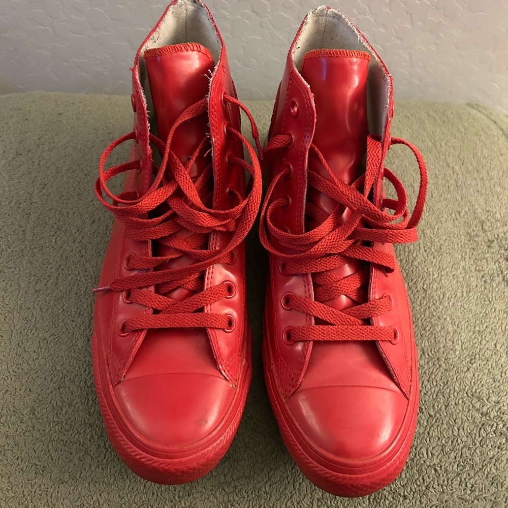 Converse All Star Red Synthetic/Rubber High Top Sneaker